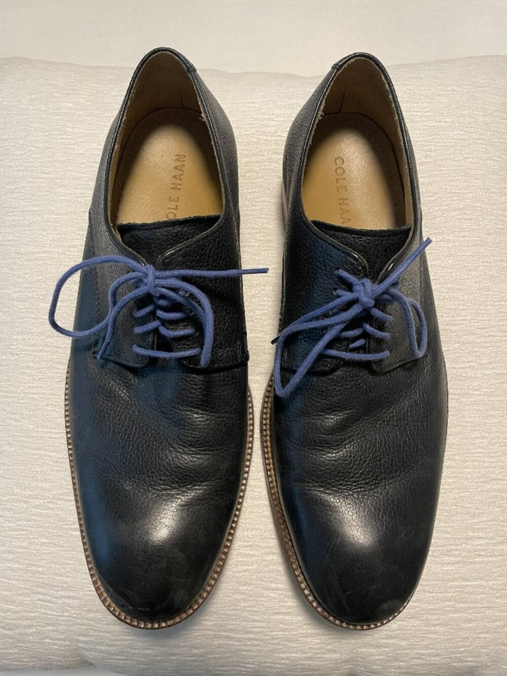 Cole Haan Black Leather Derby Dress Shoes Men’s Size 8.5 — Classic Plain Toe